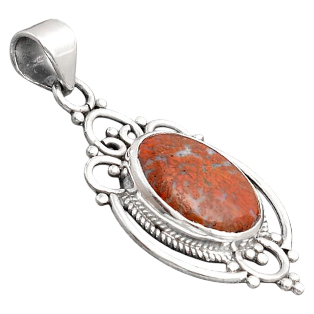 Natural Red Moss Agate Pendant P-1569 SDP155807