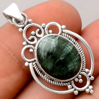 Natural Russian Seraphinite Pendant P-1569 SDP155810