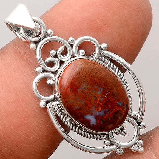 Natural Red Moss Agate Pendant P-1569 SDP155812