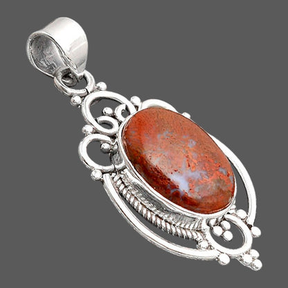 Natural Red Moss Agate Pendant P-1569 SDP155812