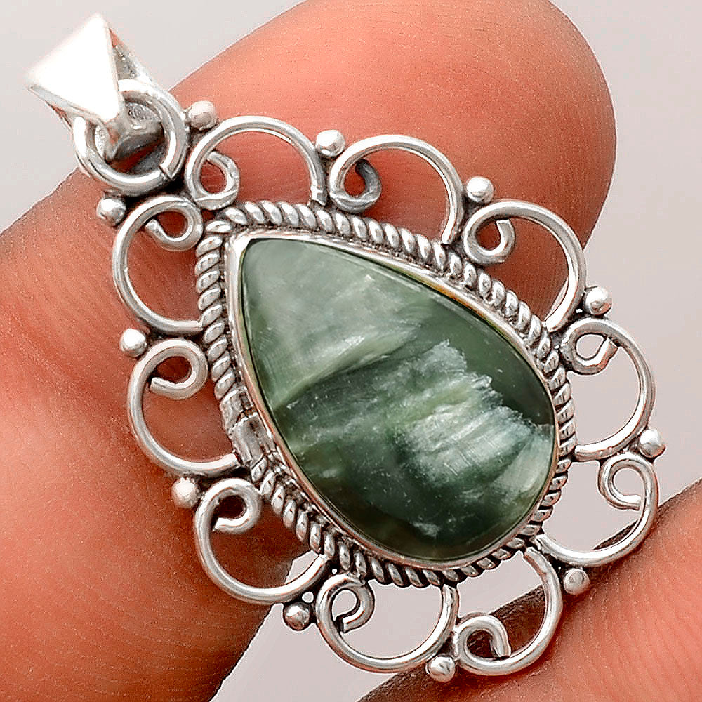 Natural Russian Seraphinite Pendant P-1699 SDP155817