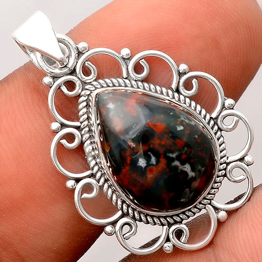 Natural Blood Stone - India Pendant P-1699 SDP155818