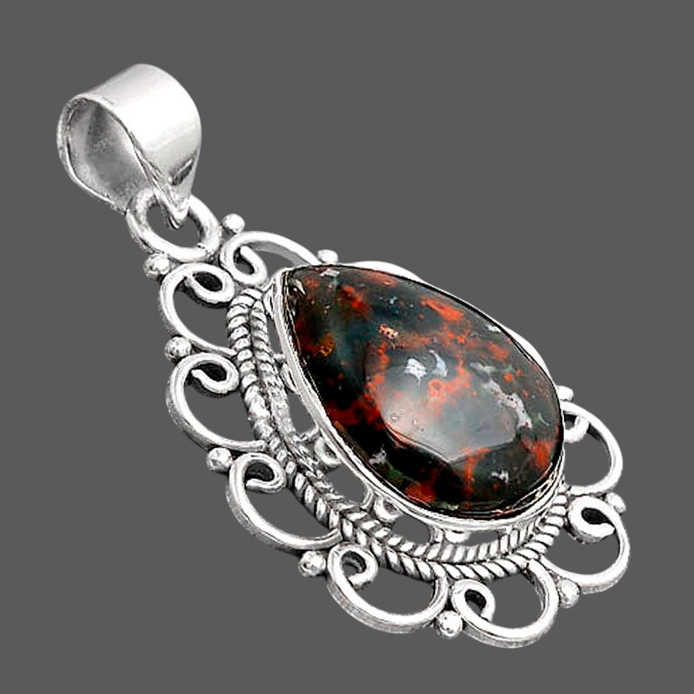 Natural Blood Stone - India Pendant P-1699 SDP155818