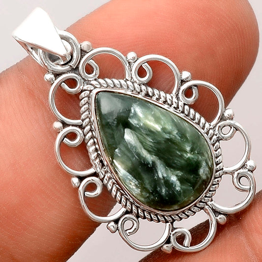 Natural Russian Seraphinite Pendant P-1699 SDP155824