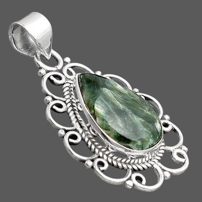 Natural Russian Seraphinite Pendant P-1699 SDP155824