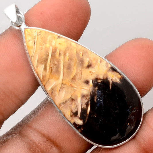 Natural Root Plume Agate Pendant P-1001 SDP155848