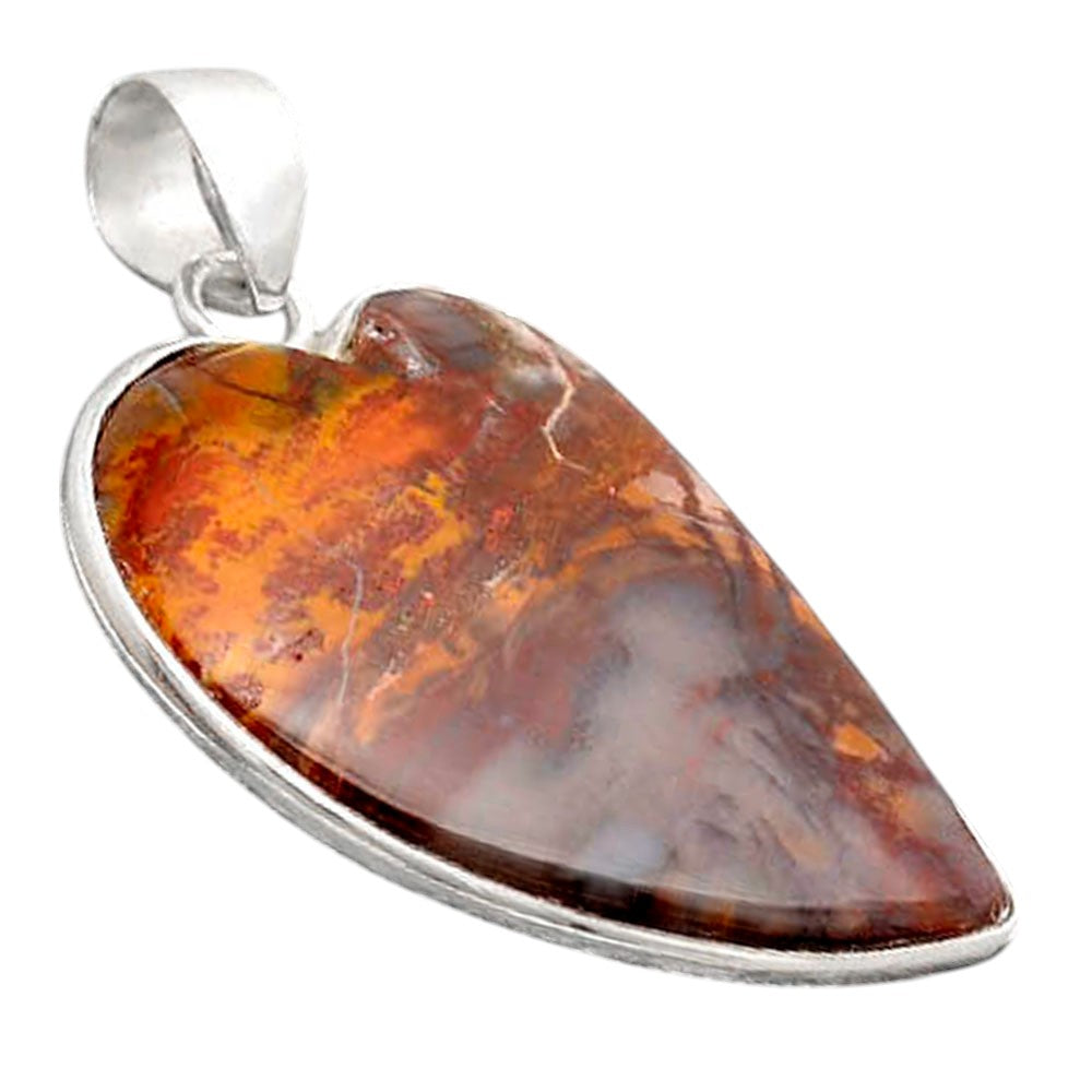 Heart Natural Purple Cow Jasper Pendant P-1043 SDP155851