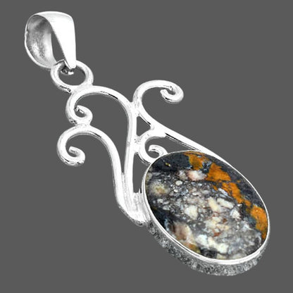 Natural Indian Blanket Jasper Pendant P-1358 SDP155853
