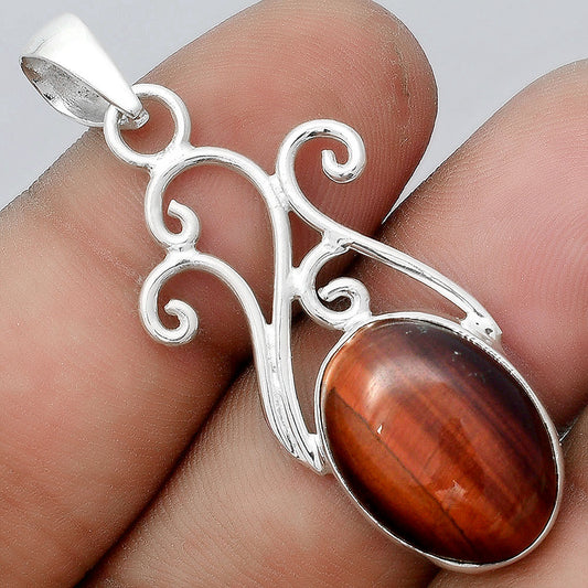 Natural Red Tiger Eye Pendant P-1358 SDP155857