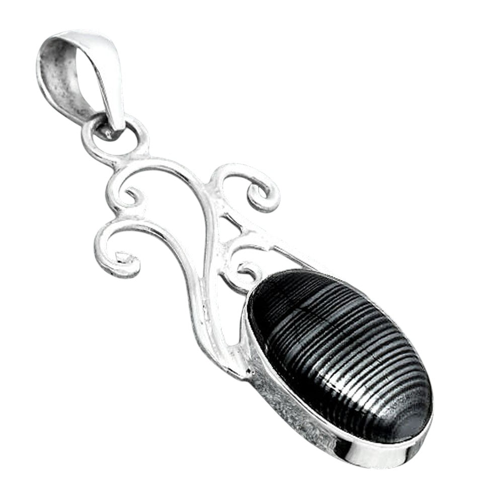 Crown Of Silver Psilomelane - Black Malachite Pendant P-1358 SDP155859