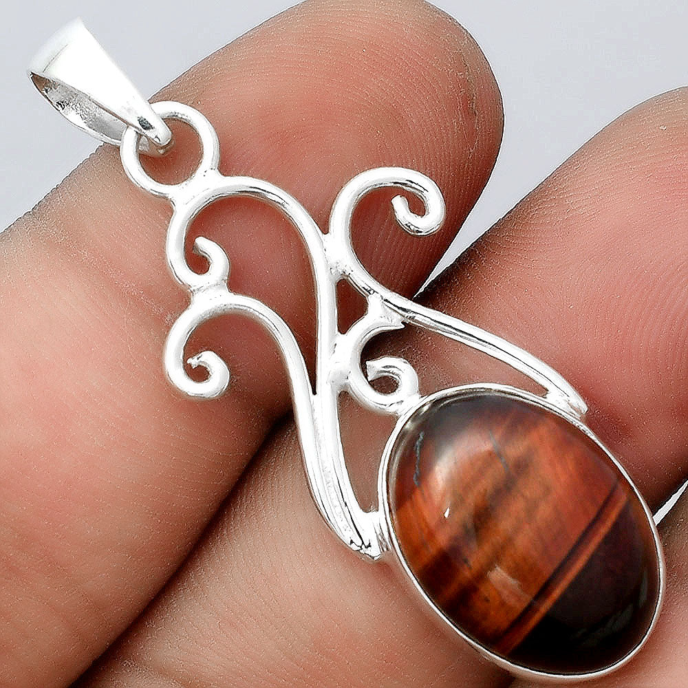 Natural Red Tiger Eye Pendant P-1358 SDP155862