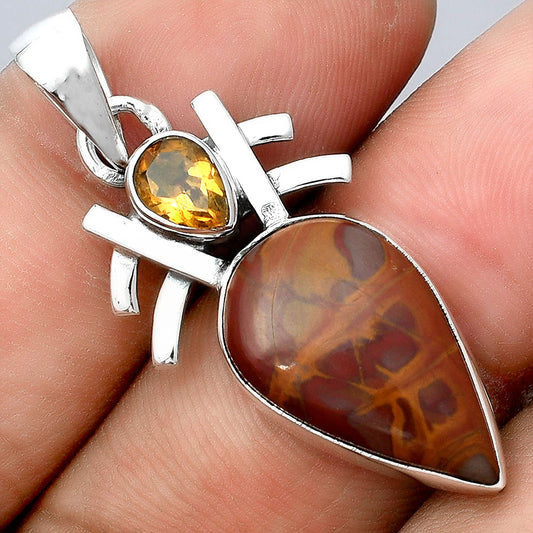 Natural Noreena Jasper and Citrine Pendant P-1046 SDP155865