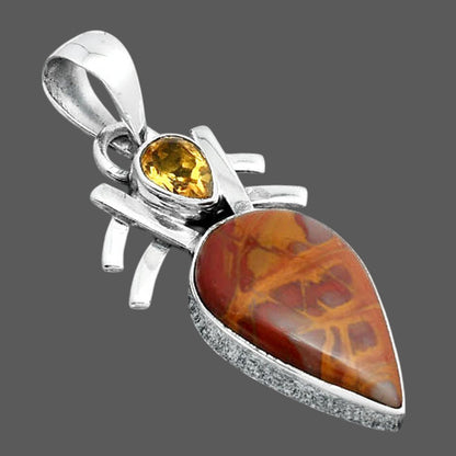 Natural Noreena Jasper and Citrine Pendant P-1046 SDP155865