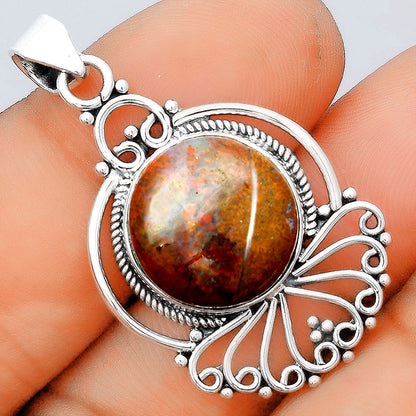 Natural Red Moss Agate Pendant P-1544 SDP155873