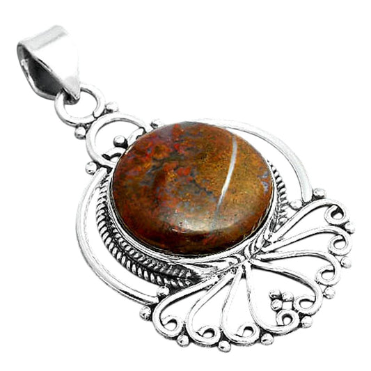 Natural Red Moss Agate Pendant P-1544 SDP155873