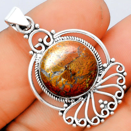 Natural Red Moss Agate Pendant P-1544 SDP155874