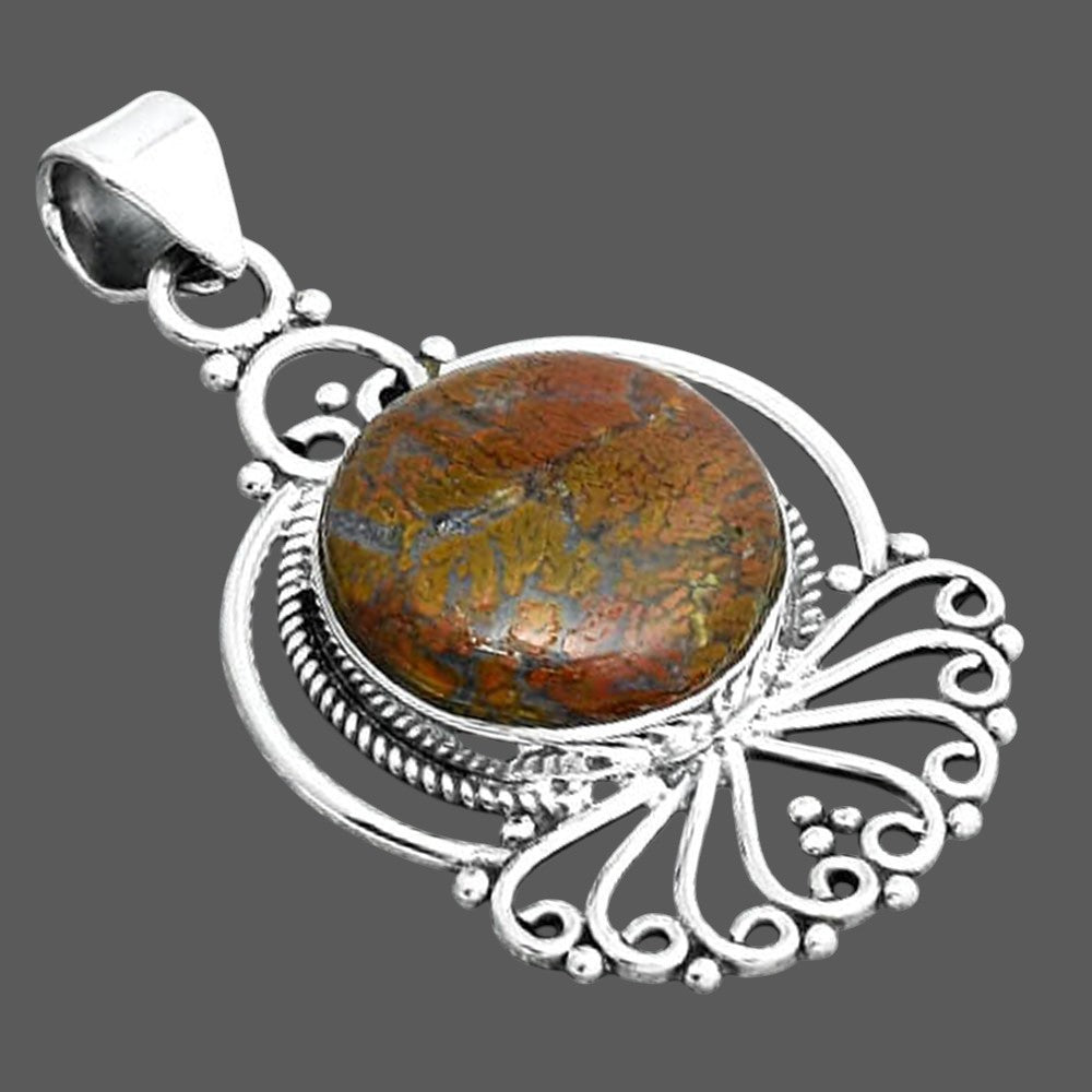 Natural Red Moss Agate Pendant P-1544 SDP155874