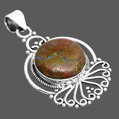Natural Red Moss Agate Pendant P-1544 SDP155874