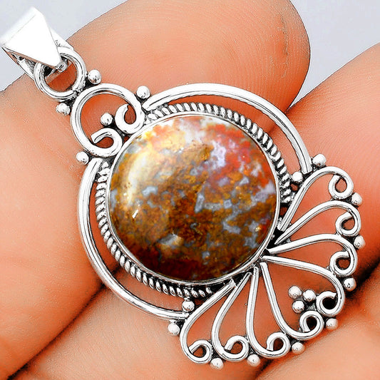 Natural Red Moss Agate Pendant P-1544 SDP155880