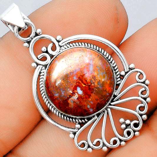 Natural Red Moss Agate Pendant P-1544 SDP155883