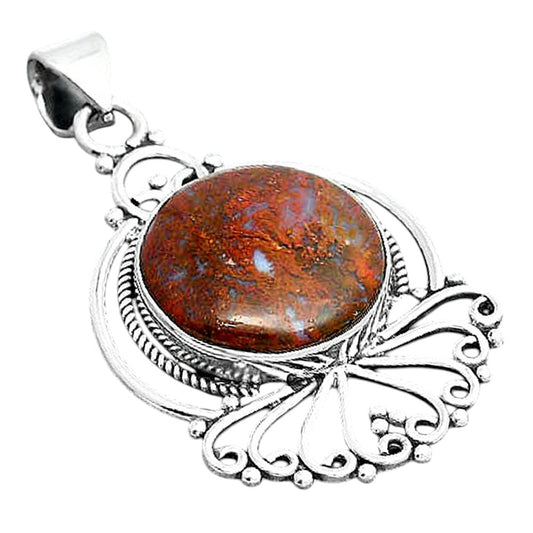 Natural Red Moss Agate Pendant P-1544 SDP155883