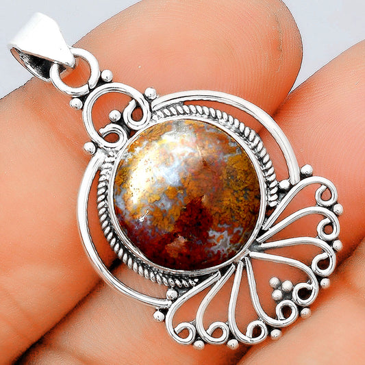 Natural Red Moss Agate Pendant P-1544 SDP155891