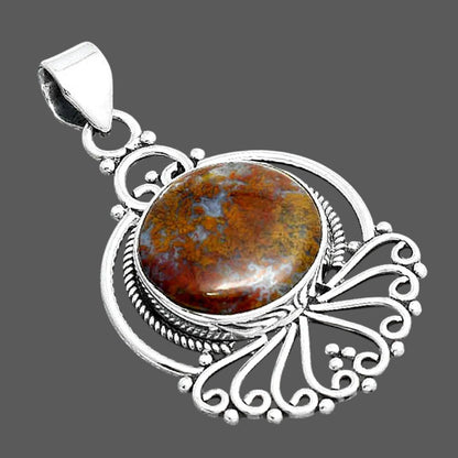 Natural Red Moss Agate Pendant P-1544 SDP155891