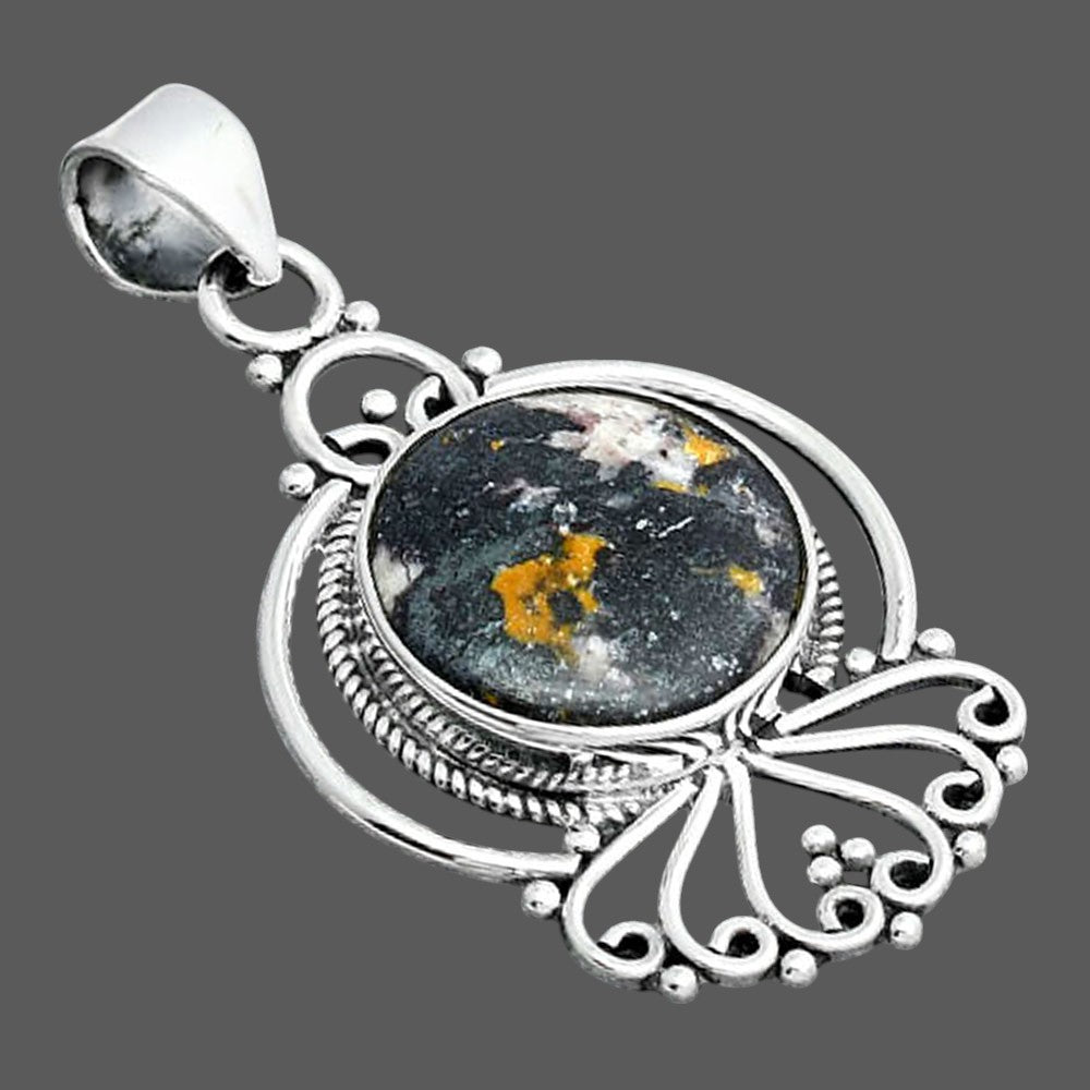 Natural Indian Blanket Jasper Pendant P-1544 SDP155894