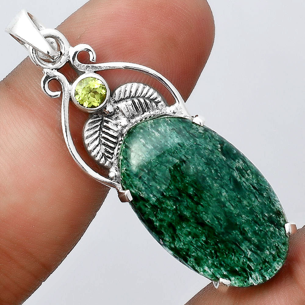 Natural Green Aventurine and Peridot Pendant P-1434 SDP155924