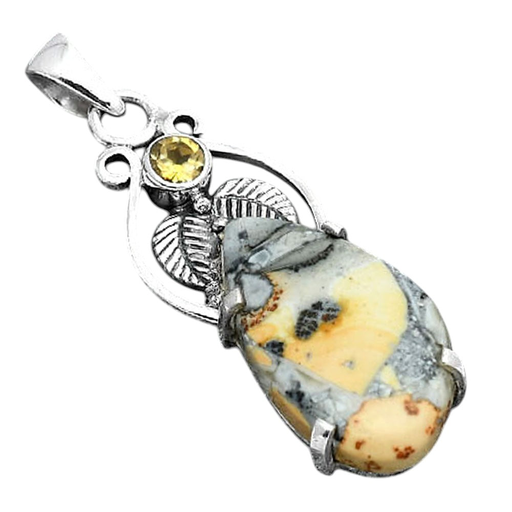 Natural Maligano Jasper and Citrine Pendant P-1434 SDP155925