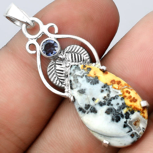 Maligano Jasper Indonesia and Iolite Pendant P-1434 SDP155929