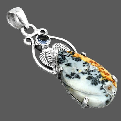 Maligano Jasper Indonesia and Iolite Pendant P-1434 SDP155929