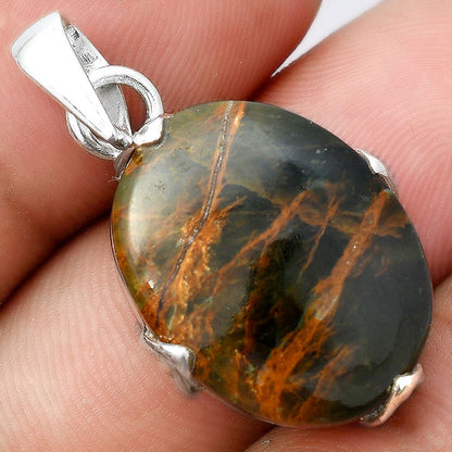 Natural Turkish Rainforest Chrysocolla Pendant P-1548 SDP155956