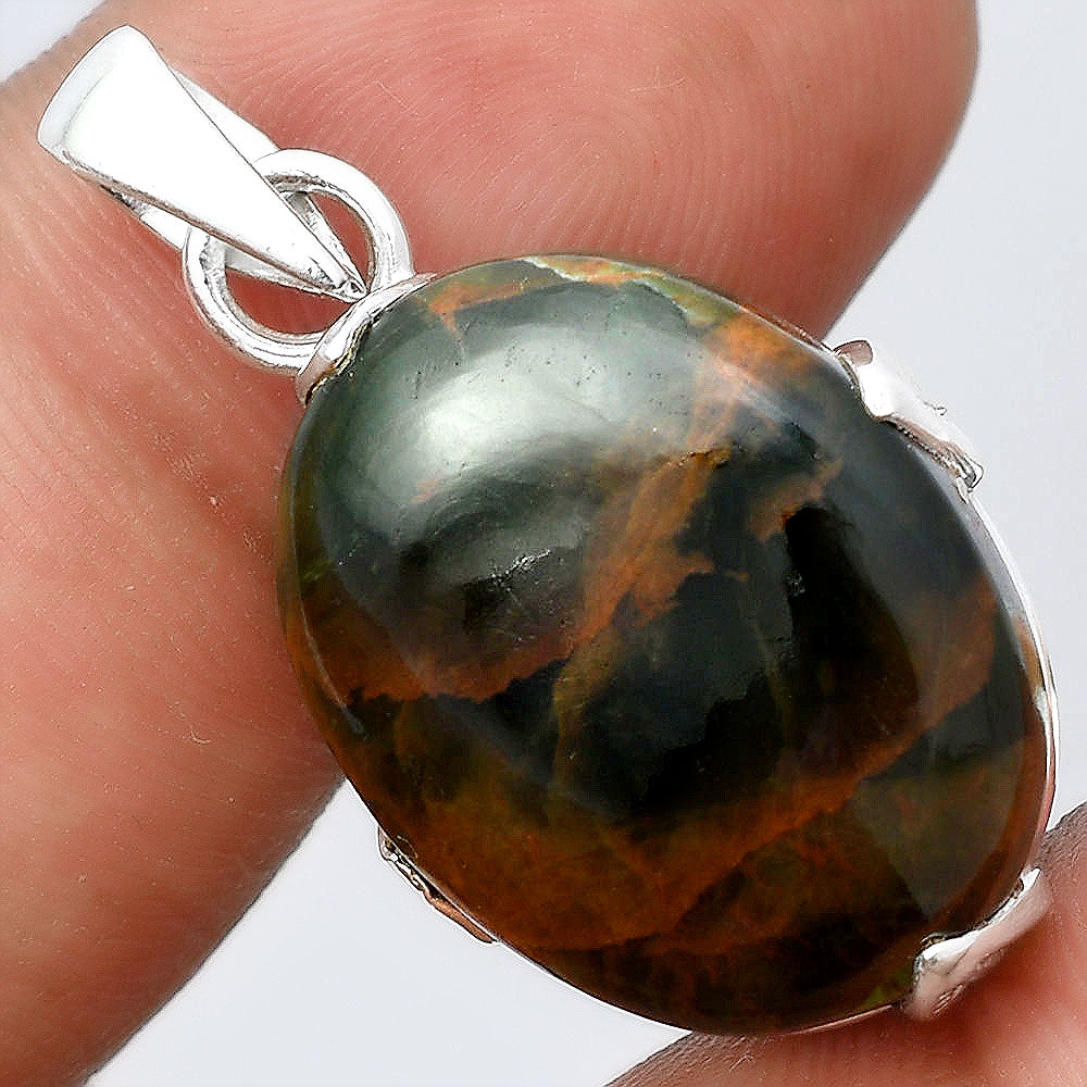 Natural Turkish Rainforest Chrysocolla Pendant P-1548 SDP155961