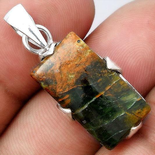 Natural Turkish Rainforest Chrysocolla Pendant P-1548 SDP155962