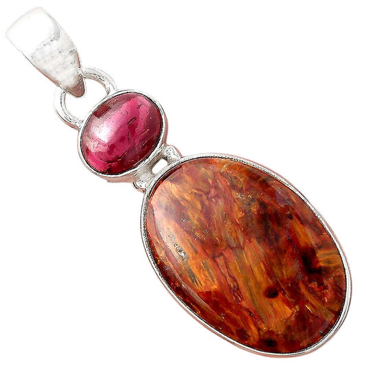 Natural Pietersite - Namibia & Garnet Pendant P-1098 SDP155974