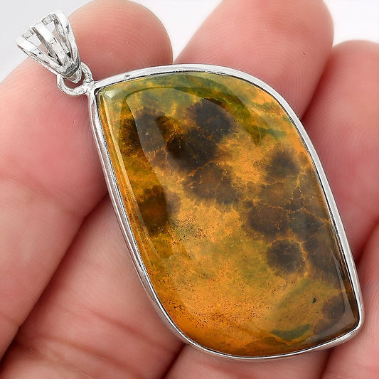 Natural Turkish Rainforest Chrysocolla Pendant P-1001 SDP156008