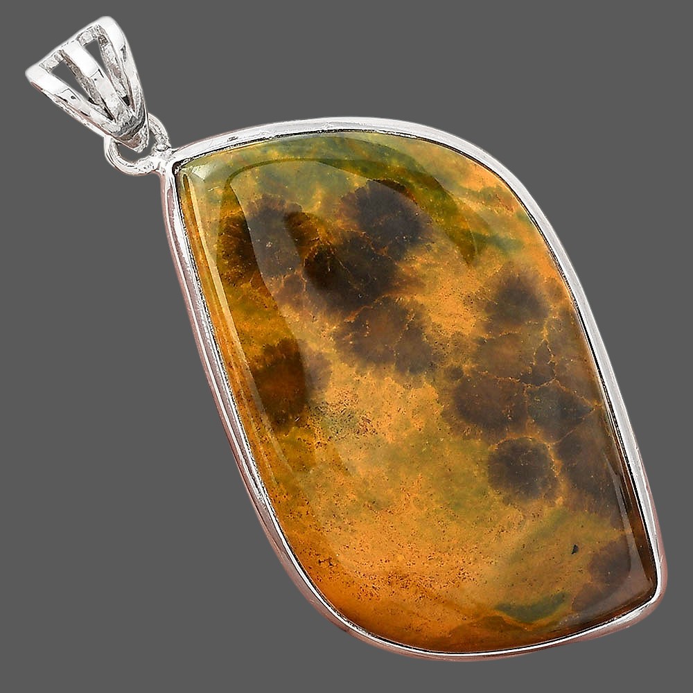 Natural Turkish Rainforest Chrysocolla Pendant P-1001 SDP156008