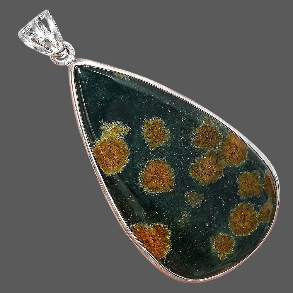 Natural Rhyolite - Rainforest Jasper Pendant P-1001 SDP156011