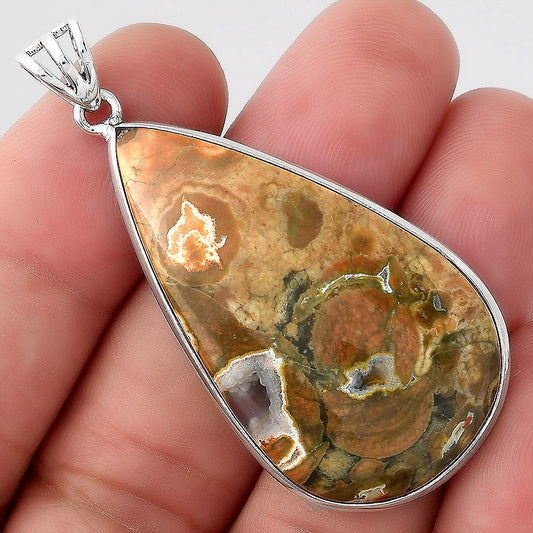 Natural Rhyolite - Rainforest Jasper Pendant P-1001 SDP156017