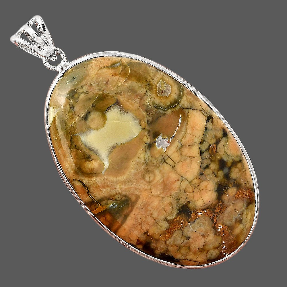 Natural Rhyolite - Rainforest Jasper Pendant P-1001 SDP156022
