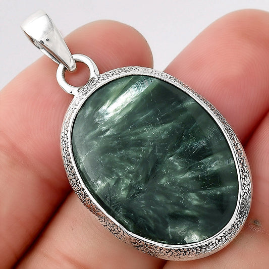 Natural Russian Seraphinite Pendant P-1538 SDP156030