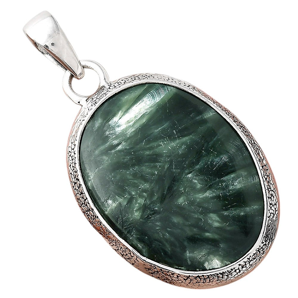 Natural Russian Seraphinite Pendant P-1538 SDP156030