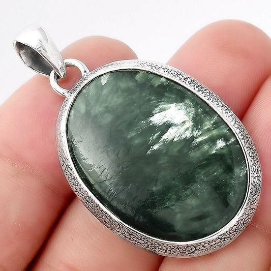 Natural Russian Seraphinite Pendant P-1538 SDP156042