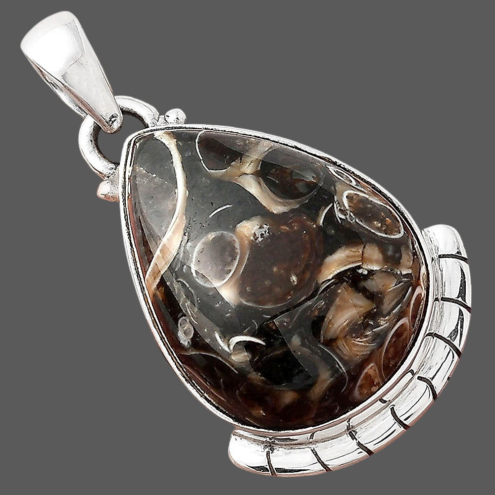 Natural Turtella Jasper - USA Pendant P-1415 SDP156050