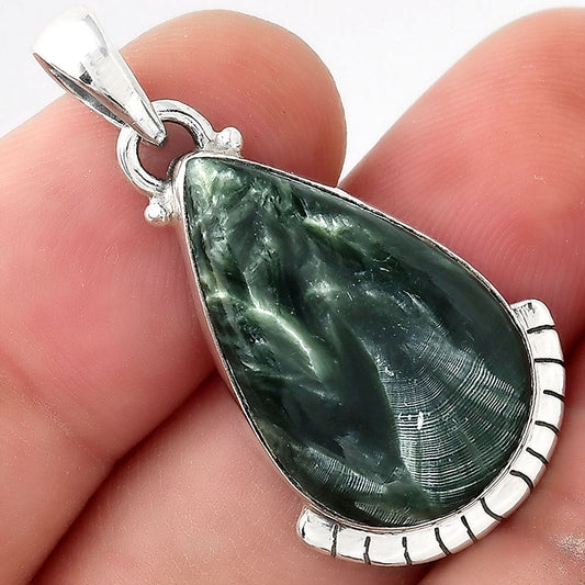 Natural Russian Seraphinite Pendant P-1415 SDP156053