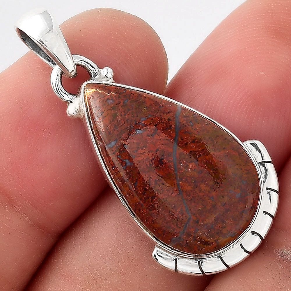 Natural Red Moss Agate Pendant P-1415 SDP156057