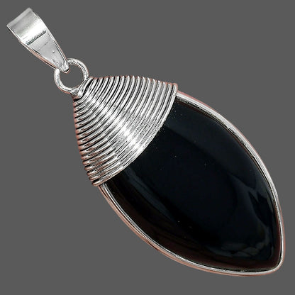 Natural Black Onyx - Brazil Pendant P-1411 SDP156100