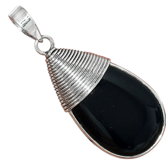 Natural Black Onyx - Brazil Pendant P-1411 SDP156101
