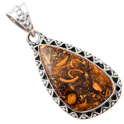 Natural Coquina Fossil Jasper - India Pendant P-1514 SDP156103